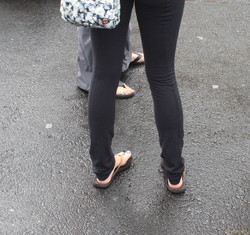 Tourists in thongs