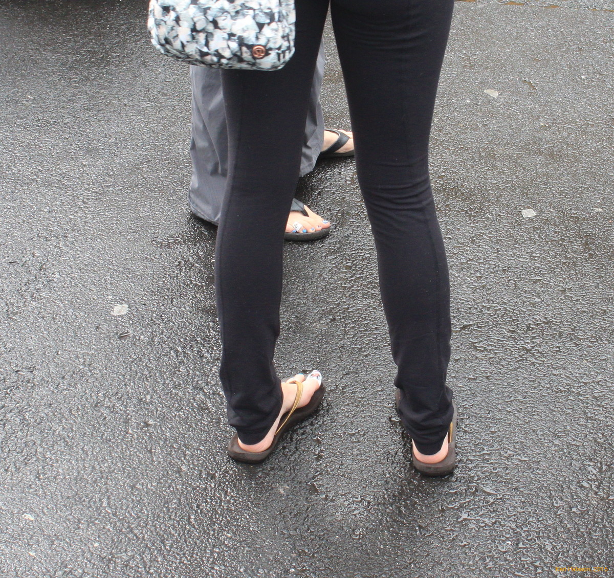 Tourists in thongs