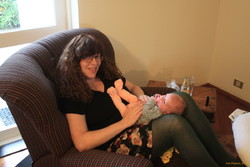 Relaxing with mum