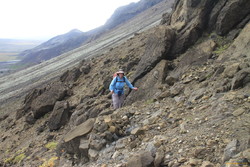 Steepish going