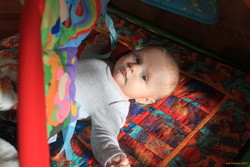 Stella on her mat