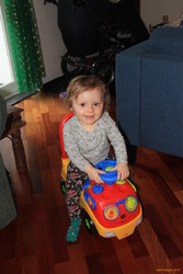 Stella on her car
