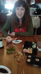 Eating sushi again!